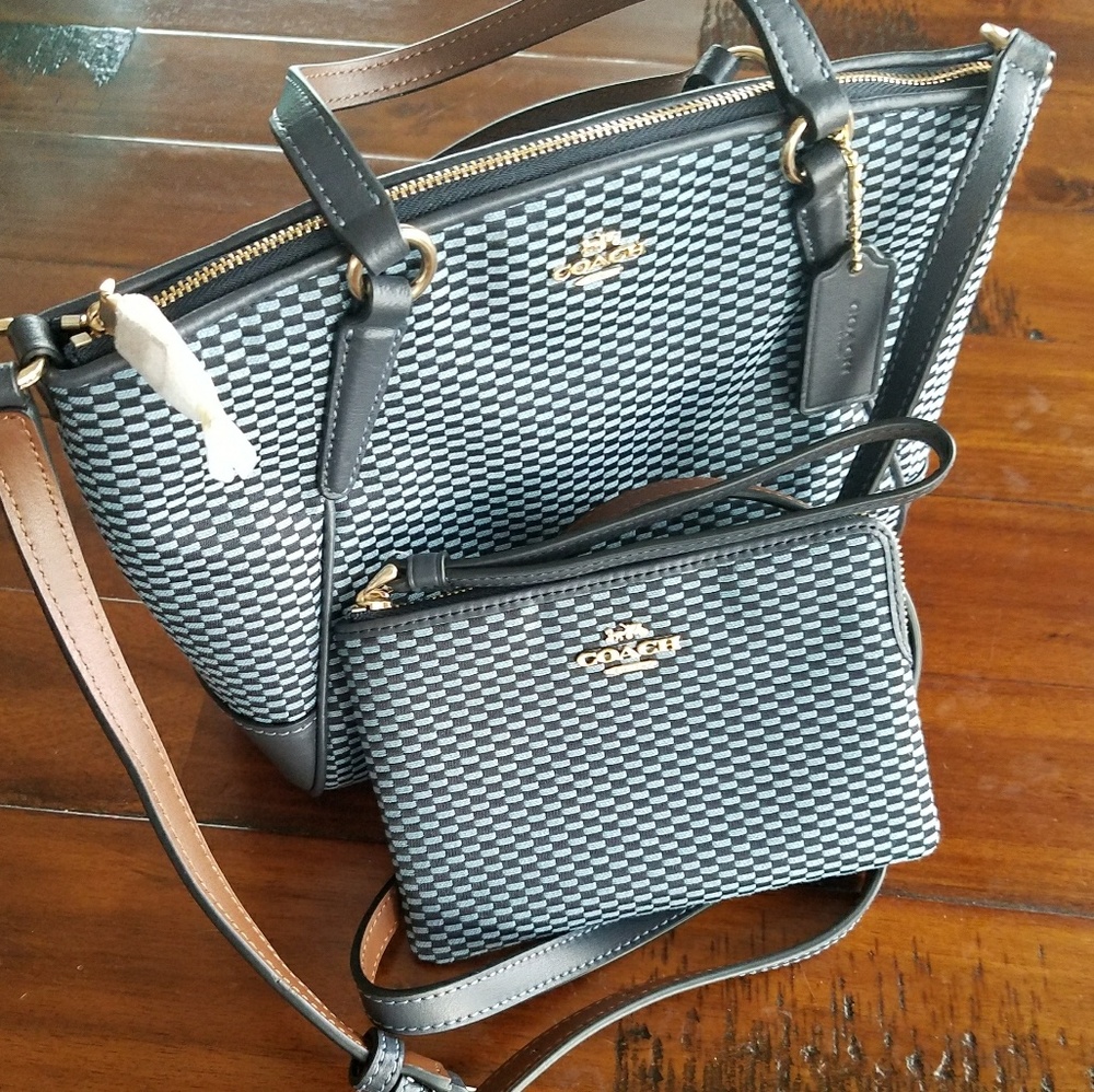 *SOLD*Coach Legacy Jacquard Mini Kelsey Set
